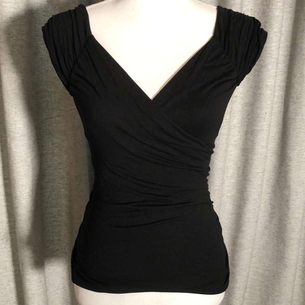 Crisscross V-neck shirt